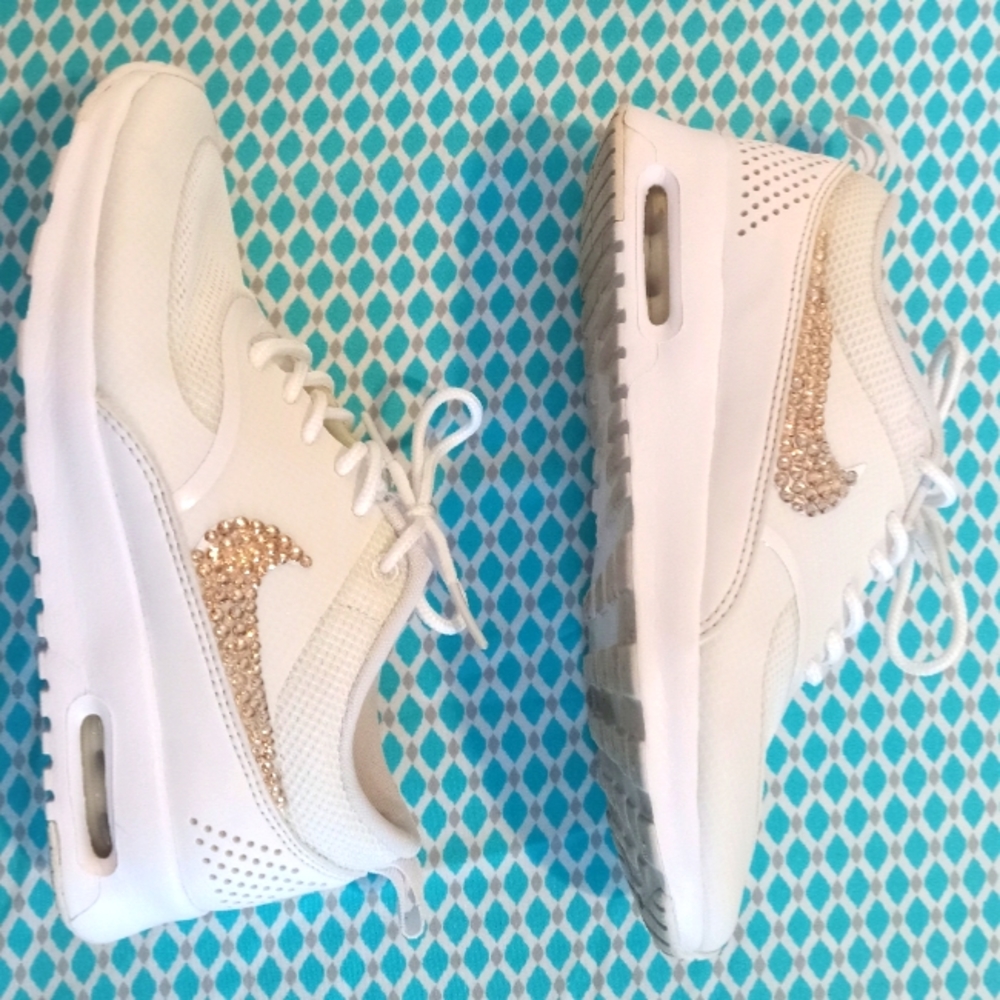 Nike Air Max Thea (custom made/ Swarovski Crystal) Size 5